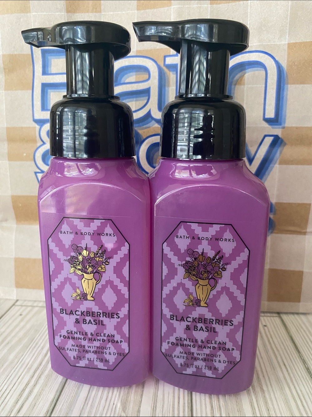 BLACKBERRIES & BASIL Gentle Foaming Hand Soap 2 Pack